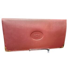 Cartier Vintage Bi-fold Long Wallet Bordeaux Red